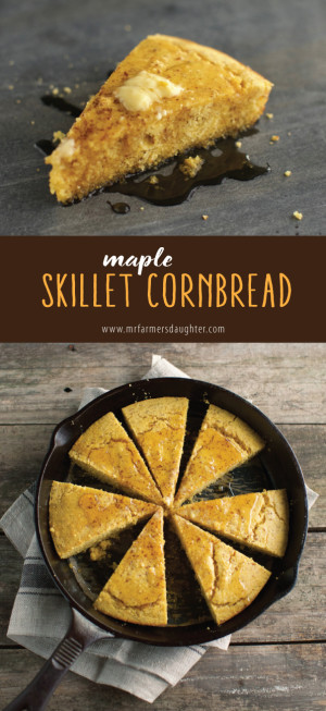 Maple Skillet Cornbread {gluten-free} - Mr. Farmer's Daughter